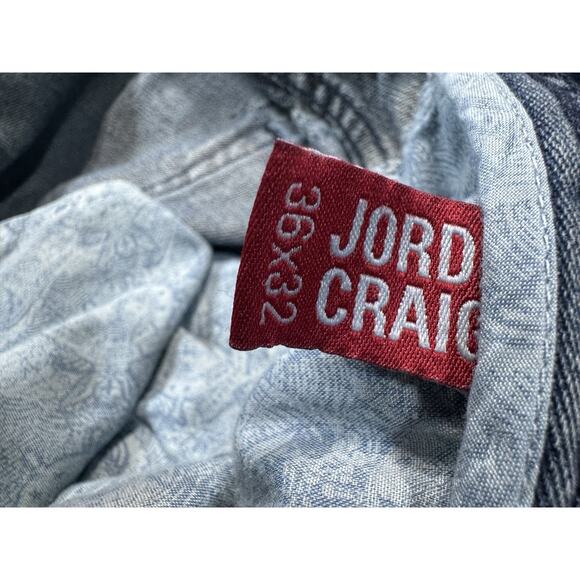 Jordan Craig Rip And Repair Straight Fit Jeans 36x32 Distressed Denim Streetwear - Picture 7 of 12